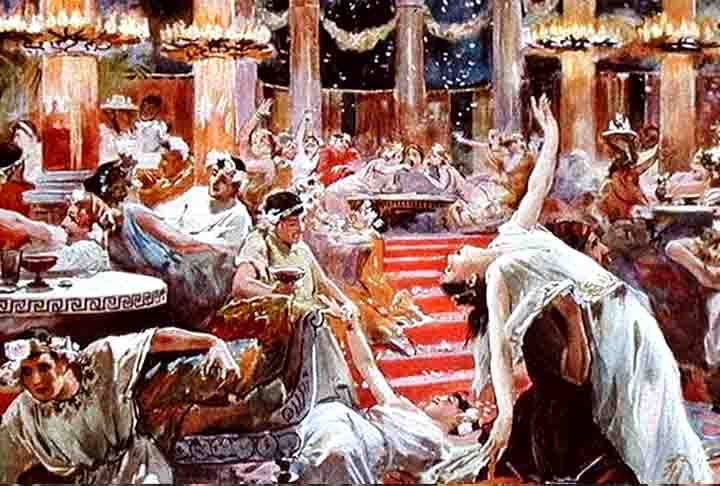 A “Saturnália” era considerada um evento “democrático”: mesmo em uma sociedade rígida, os escravos participavam das festas. Nesse período, papéis sociais se invertiam e todos podiam celebrar juntos.