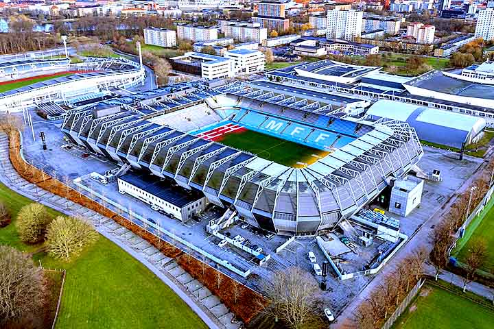 A cidade também tem força no futebol, com o centenário Malmö FF, clube que é o maior campeão da história do esporte na Suécia. A equipe disputa seus jogos no Eleda Stadion.
