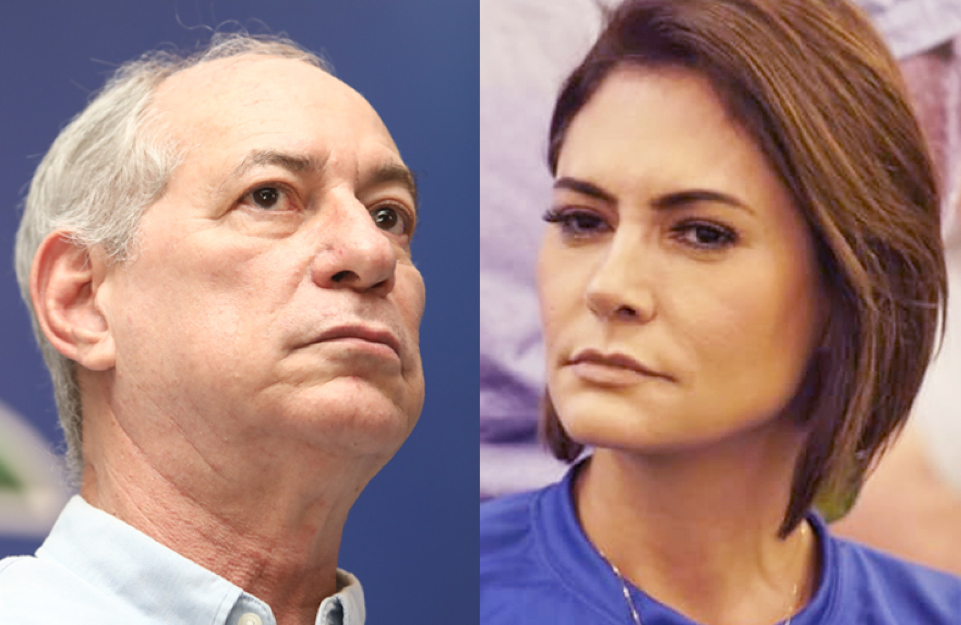  Ciro Gomes e Michelle Bolsonaro (Foto: FÁBIO LIMA / JÚLIO CAESAR)