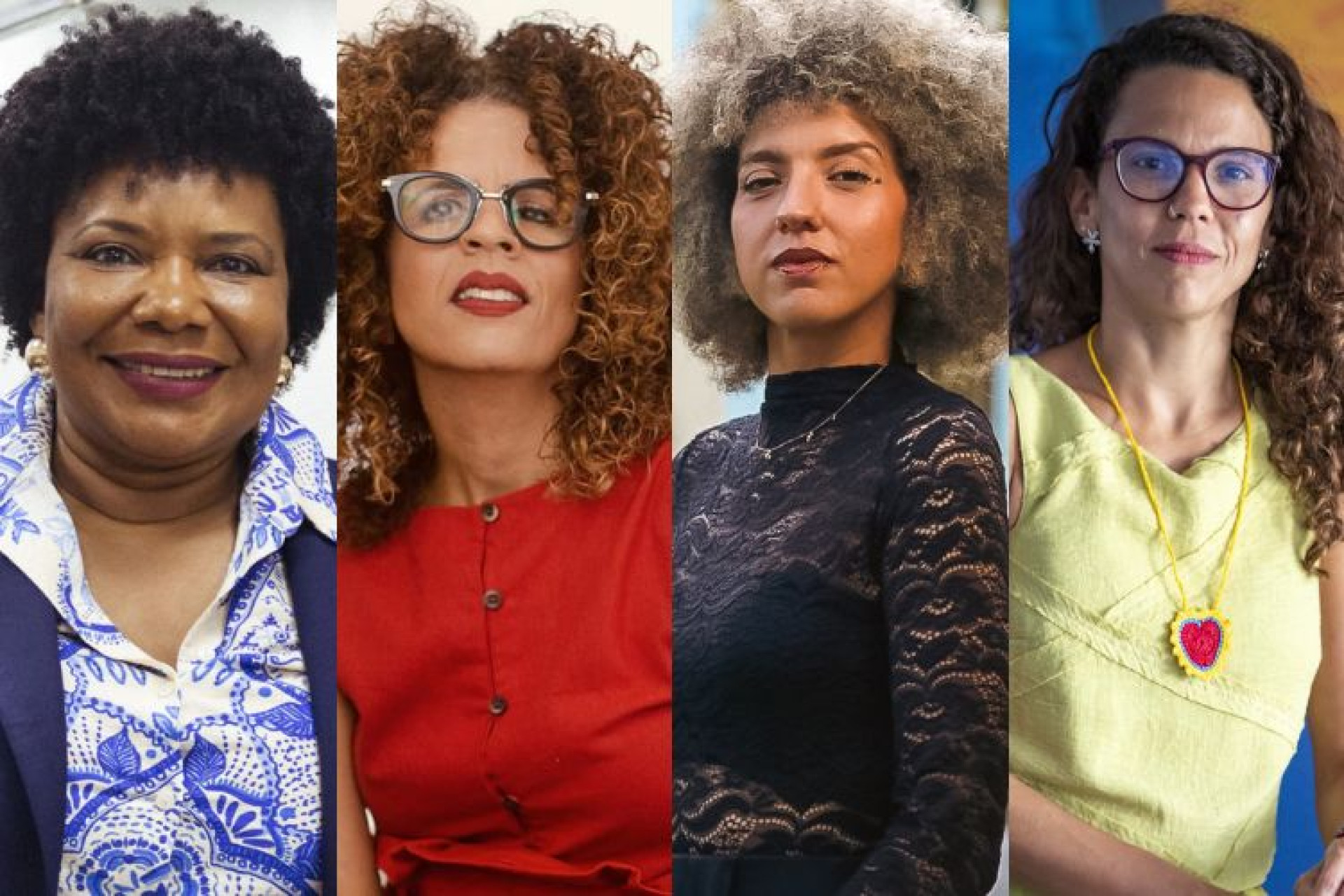 Margareth Menezes, Maria Marighella, Helena Barbosa e Luisa Cela participam de programação do MICBR (Foto: Aurélio Alves/Amanda Tropicana/Divulgação/Marcelo Obana/Divulgação/FCO FONTENELE)