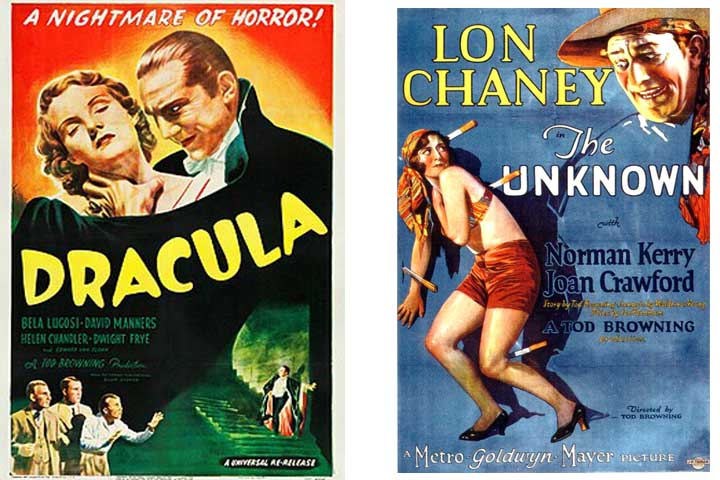 Tod Browning (1880-1962) - Americano ficou conhecido por explorar o macabro e o grotesco, destacando-se com Drácula e Monstros. Seus filmes misturam horror e humanidade marginalizada, criando narrativas perturbadoras que desafiam os limites do gosto e da moral da época.
