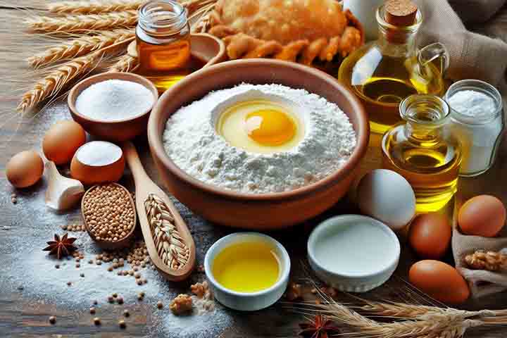 A massa das empanadas pode ser feita com farinha de trigo, água, sal, gordura (como banha ou manteiga) e às vezes ovo. Algumas variações usam milho ou mandioca, conforme a cultura local.