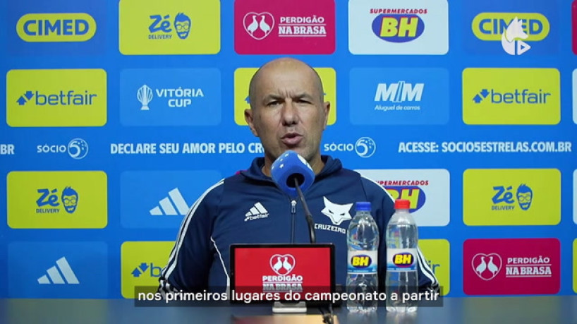 Jardim revela conversa com Pedrinho antes de jogo que mudou ano do Cruzeiro 