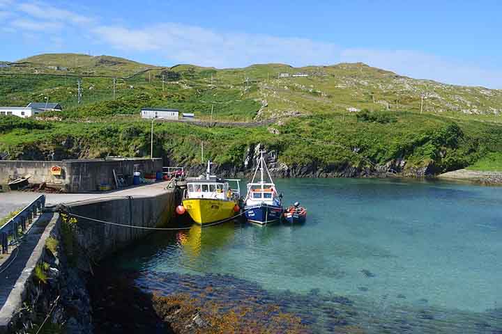 O país possui 83 ilhas costeiras, das quais 23 são habitadas. A maior delas em área é a Achill Island, com 148 km². 
