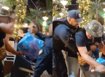 Guardas municipais utilizam spray de pimenta para tentar conter ambulantes que atuavam de forma irregular  