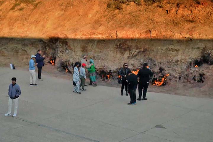 Um fenômeno impressionante que acontece em uma montanha do Azerbaijão chamou a atenção durante a exibição do programa Globo Repórter, da TV Globo.