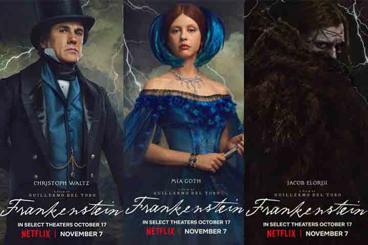 “Frankenstein”, segundo o próprio diretor, é o filme que ele sempre quis fazer. No Festival de Veneza, onde foi ovacionado, del Toro afirmou que a sua produção tem traços autobiográficos. Entre os destaques do elenco estão ainda Mia Goth, como Elizabeth Lavenza, e Christoph Waltz no papel de Heinrich Harlander. 
