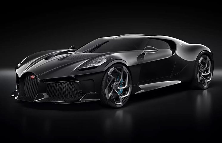 3º) Bugatti La Voiture Noire – Preço: US$ 18,8 milhões (cerca de R$ 99,5 milhões) | Velocidade máxima: 420 km/h | 0 a 100 km/h: 2,5 segundos. 