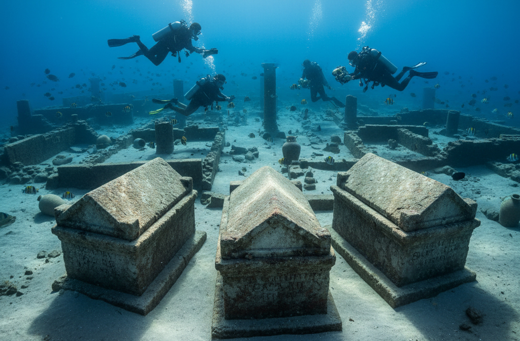 O terceiro sítio mostrou que o assentamento se expandiu para o sul, onde foram encontradas três sepulturas de um cemitério mais antigo, cujo espaço foi recoberto por novas estruturas do povoado. A descoberta indica, assim, mudanças no uso do território ao longo dos séculos.
