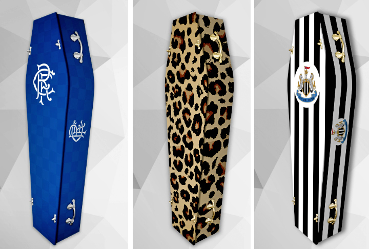 Caixões com escudos de times, por sinal, são bem procurados. Mas a estampa de onça torna a despedida 'animal'