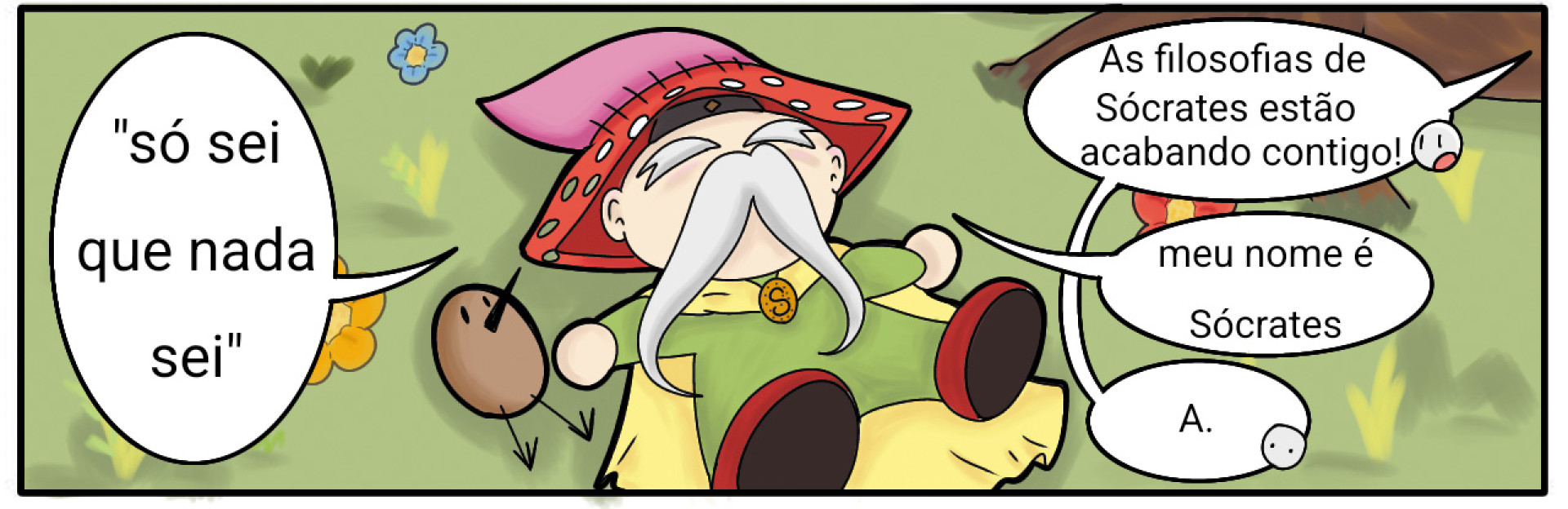 tirinha yoshiyuki - filosofias de socrates