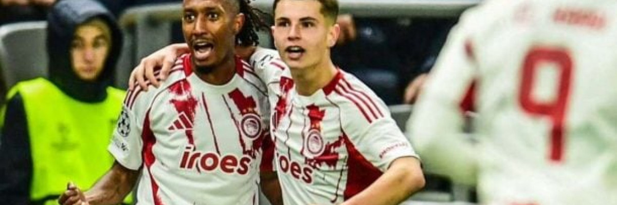 Equipe grega faz 1 a 0 e se aproxima do grupo que se classificaria para os playoffs da principal competição de clubes da Europa