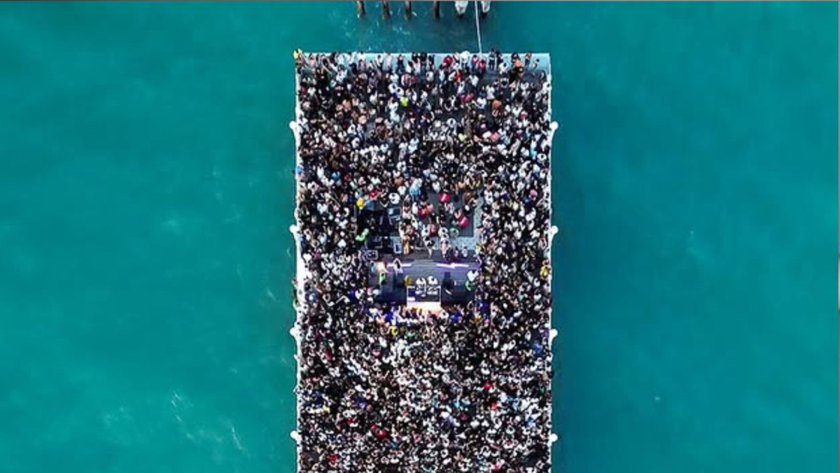 Evento na Ponte dos Ingleses supera público e é encerrado cedo
