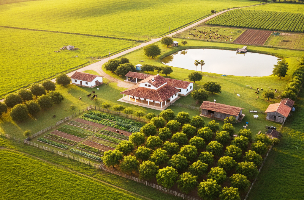 Sítio: Quando uma propriedade rural é maior ou mais afastada da zona urbana, mesmo que usada apenas para lazer. Além disso, pode ter mais estrutura com espaço para plantações, hortas e criação de animais. Em muitos casos se torna a principal fonte de renda dos moradores, voltadas à produção agrícola.

