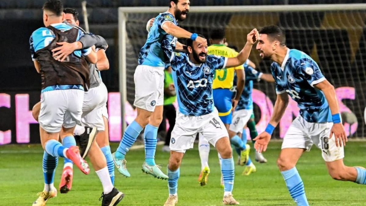 Jogadores do Pyramids comemoram conquista da Liga dos Campeões da África