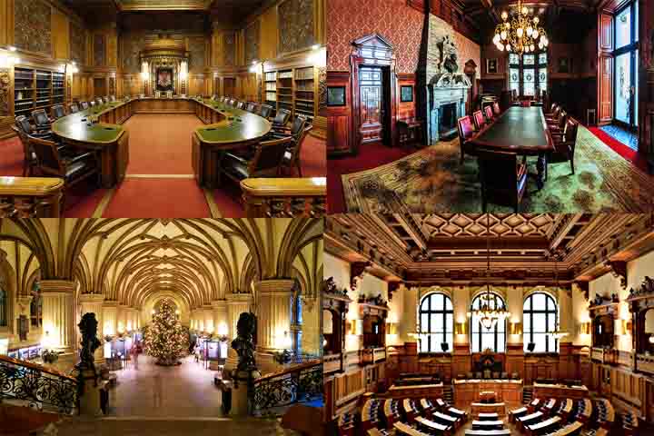 O interior abriga salões luxuosos, que podem ser visitados em passeios guiados. Além de ser a sede do governo local, o prédio também recebe eventos culturais e é um dos principais cartões-postais da cidade.