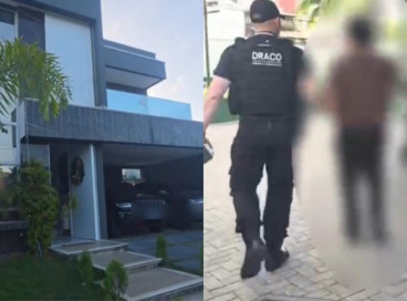 Suspeito foi preso em casa de luxo no municipio do Eusébio, no Ceará 