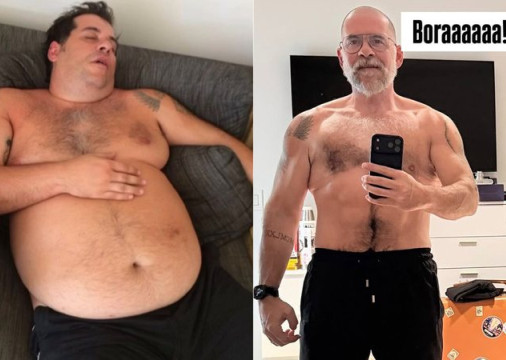 Ator publicou selfie no espelho, exibindo como está o corpo 11 anos após realizar a cirurgia bariátrica