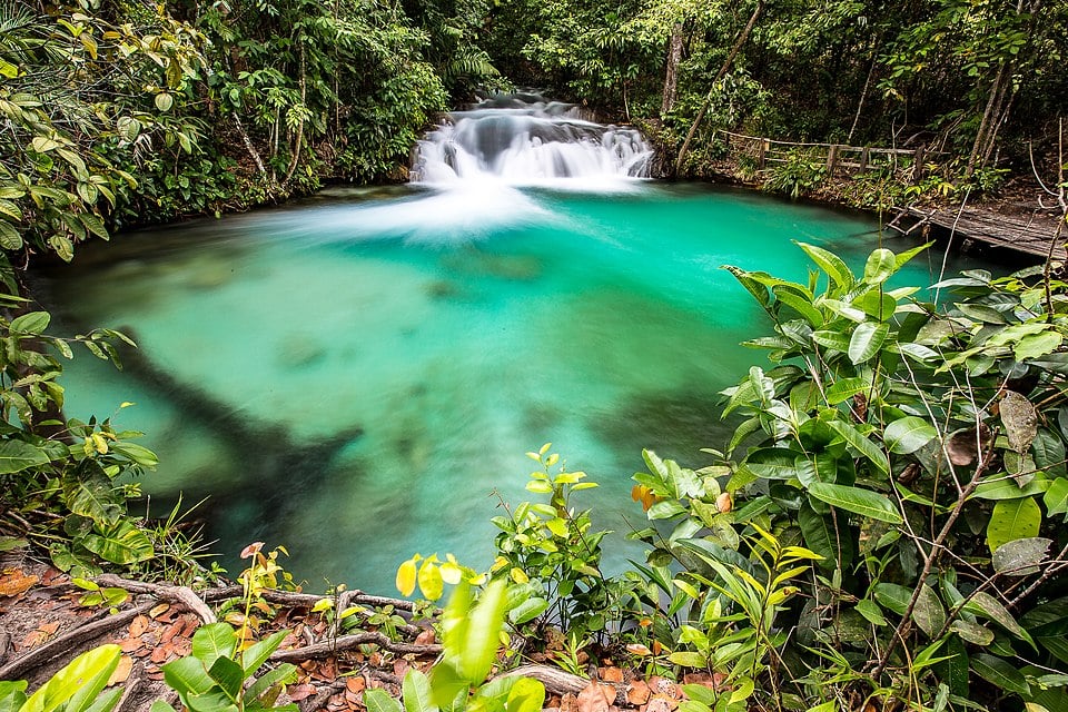 Cachoeira do Formiga – Mateiros, TO (Parque Estadual do Jalapão): Pequena, com águas cristalinas de tom esverdeado e correnteza leve, ideal para banho.
