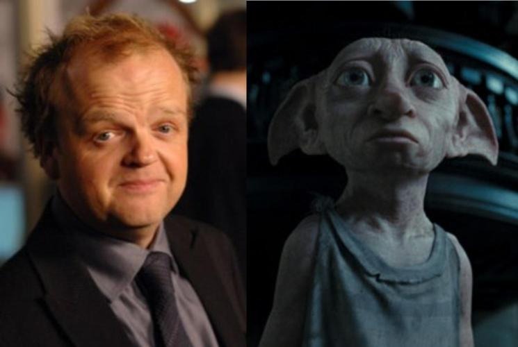 Dobby (Toby Jones – voz) – Elfo doméstico inicialmente escravizado pela família Malfoy. Após ser libertado por Harry, torna-se um aliado fiel, ajudando-o em momentos cruciais.
