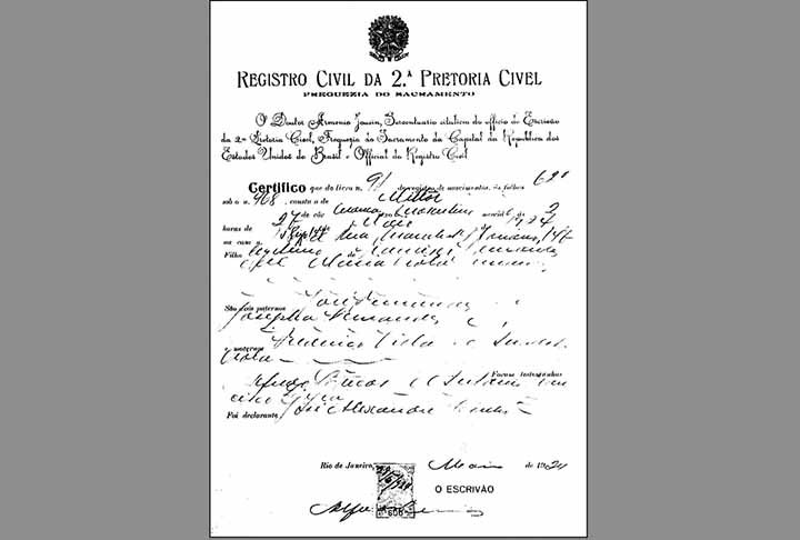 Registrado em cartório apenas no dia 27 de maio de 1924, Millôr fez fama em diversas áreas de atuação: das artes plásticas ao teatro. O nome artístico foi adotado por ele a partir de um erro de grafia na certidão (foto).
