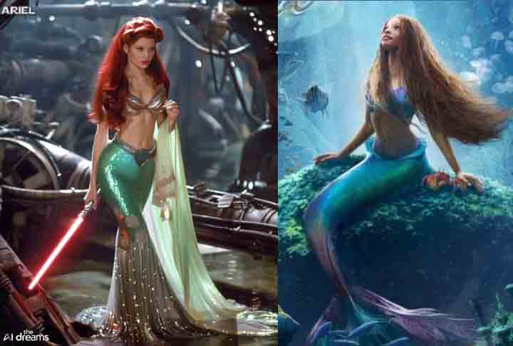 Ariel é a mais jovem e a desafiadora das filhas do Rei Tritão, e anseia por descobrir mais sobre o mundo além do mar. Ao visitar a superfície, a personagem se apaixona pelo arrojado Príncipe Eric. Faz parte do vigésimo oitavo filme de animação da Walt Disney Pictures, 'A Pequena Sereia'.