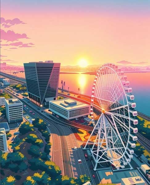 A Roda-Gigante é um brinquedo que, além de ser tradicional em parques de diversão, também tornou-se ponto turístico em várias cidades pelo mundo. 