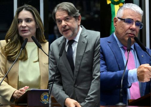 ￼AUGUSTA Brito (PT), Cid Gomes (PSB) e Eduardo Girão (Novo)
