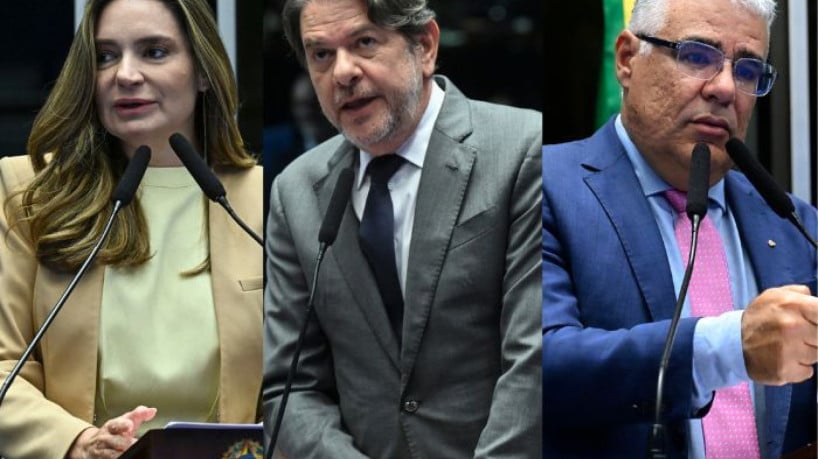 ￼AUGUSTA Brito (PT), Cid Gomes (PSB) e Eduardo Girão (Novo) 