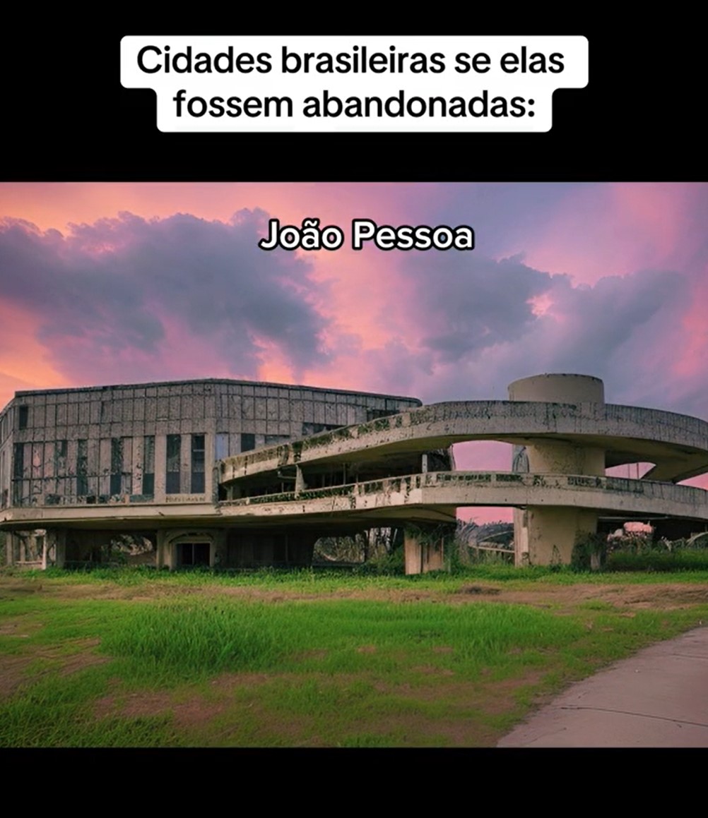 Para exemplificar uma cidade abandonada, o local aparece com rachaduras na estrutura e uma vegetação sem qualquer cuidado. Os espelhos da Estação Cabo Branco aparecem quebrados e a torre sem sua cor predominantemente branca.