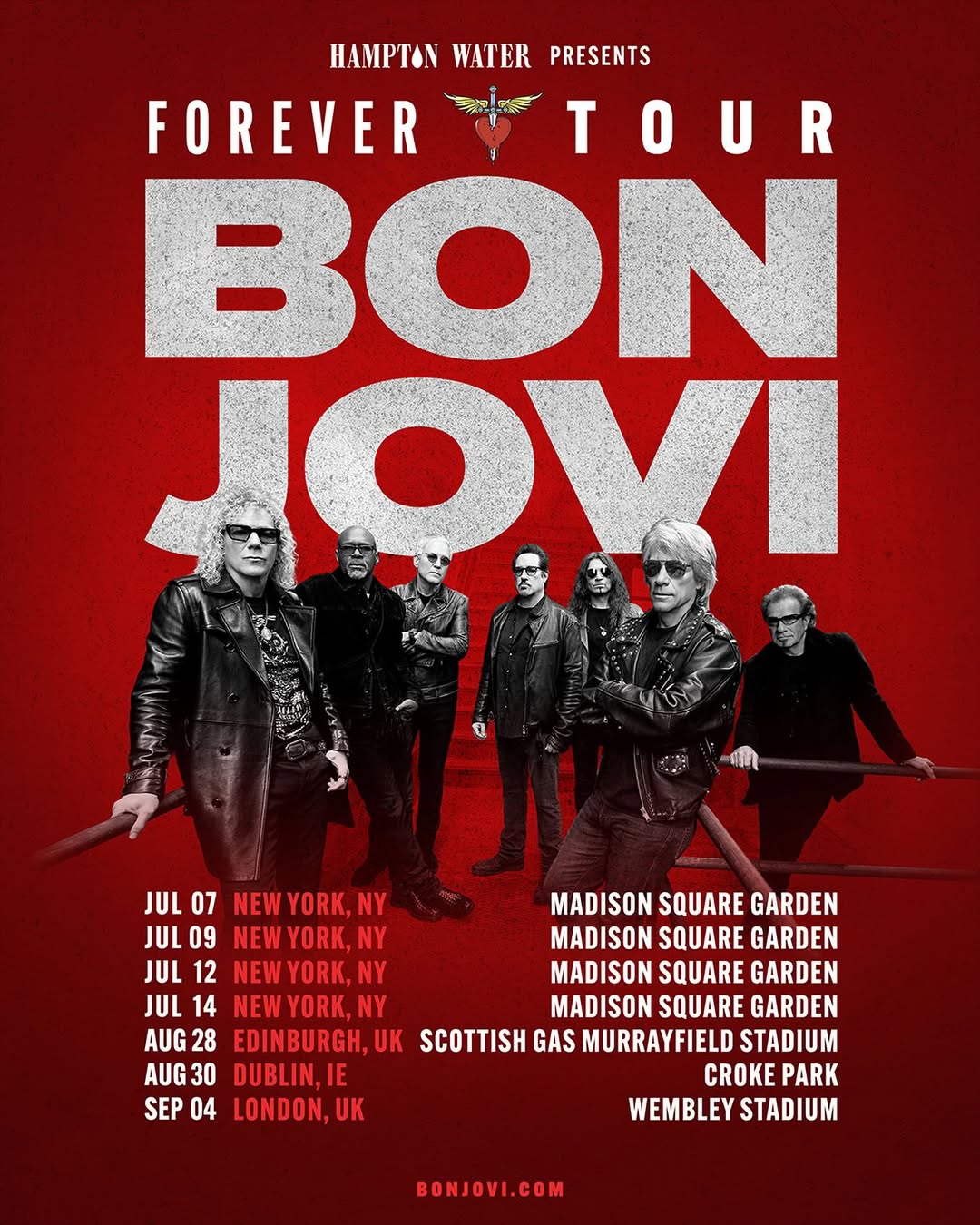 Além disso, a banda confirmou a Forever Tour, com início em 7 de julho de 2026 no Madison Square Garden, passando por cidades como Edimburgo, Dublin e Londres, marcando o retorno aos palcos no Reino Unido e Irlanda após sete anos.