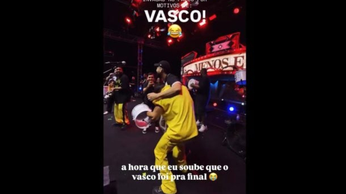 Tensão e celebração do cantor junto com Gustavo Goes, da banda brasiliense, viralizou entre cruz-maltinos nas redes sociais