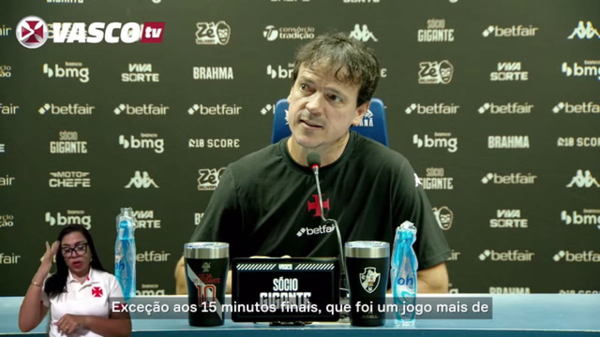 Diniz vê classificação do Vasco justa e projeta recuperação para decisão