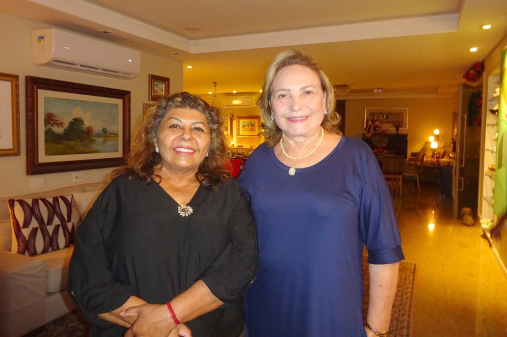 Maria de Jesus Yern e sua anfitri&atilde; cearense, V&acirc;nia Canamary. (By Evando) (Foto: acervo pessoal)