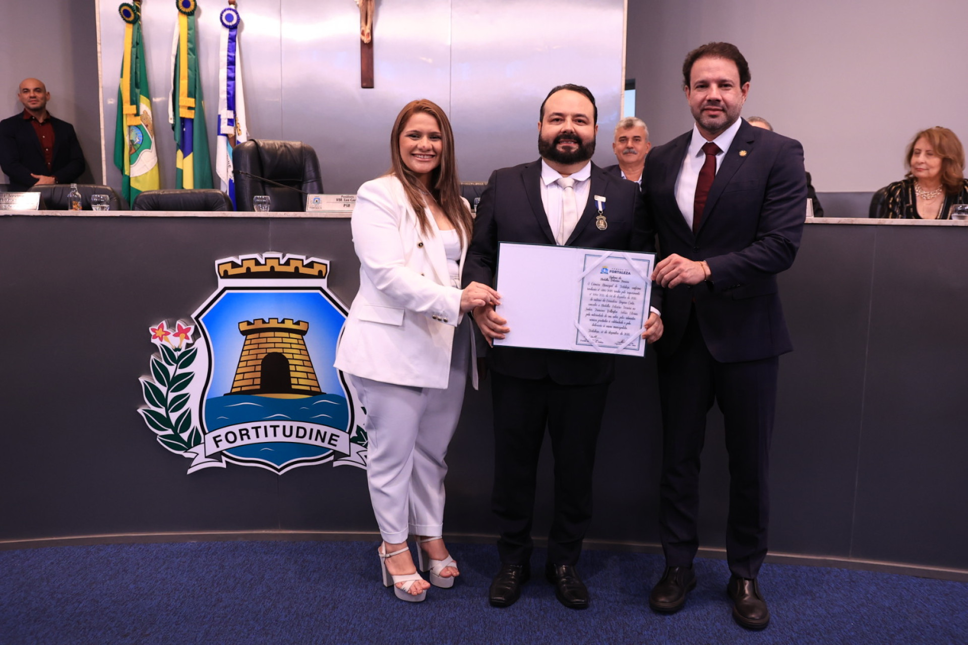 Homenagem da Câmara ao vereador Wellington Sabóia
 (Foto: Rubenio Lima/Divulgação)