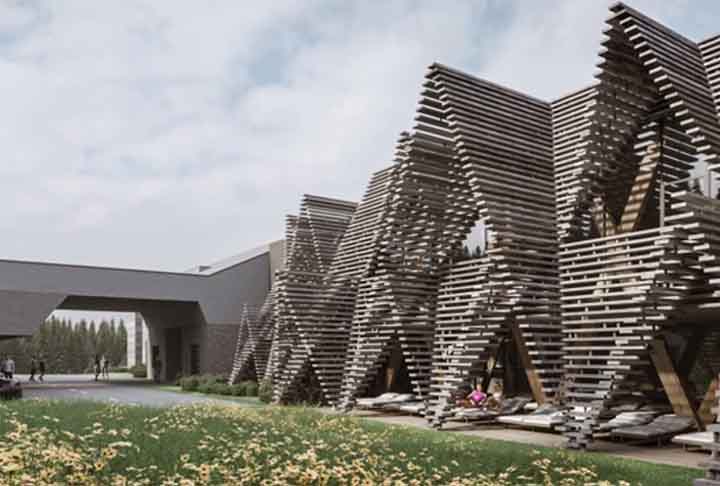 A extensão do hotel será composta por um novo edifício de 6.310 metros quadrados, que abrigará novas acomodações, um restaurante, um bar e uma piscina. O novo edifício será construído em madeira, seguindo os princípios da arquitetura sustentável.