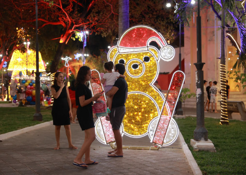 Vários pontos de Juazeiro do Norte receberam ornamentação.