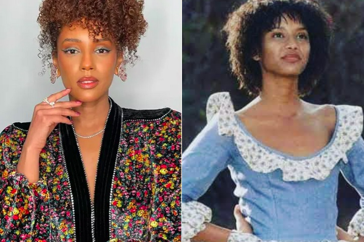 Taís Araújo na novela Xica da Silva (1996-1997), exibida pela TV Manchete: A minissérie foi um grande sucesso e ajudou a popularizar ainda mais a história de Chica.