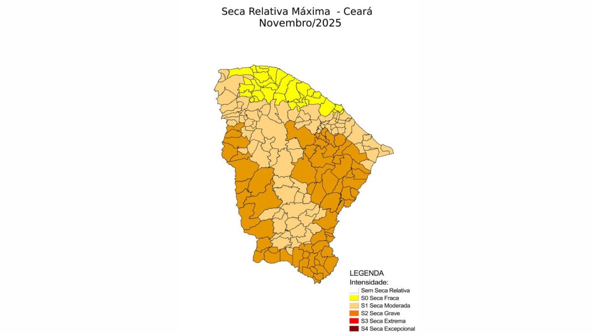 Seca grave atinge aproximadamente 65 municípios cearenses