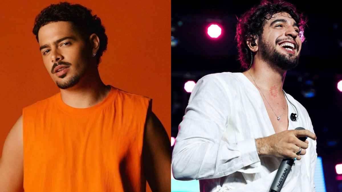 Pedro Sampaio (&agrave; esquerda) e Nattan se apresentam no Bloquinho de Ver&atilde;o