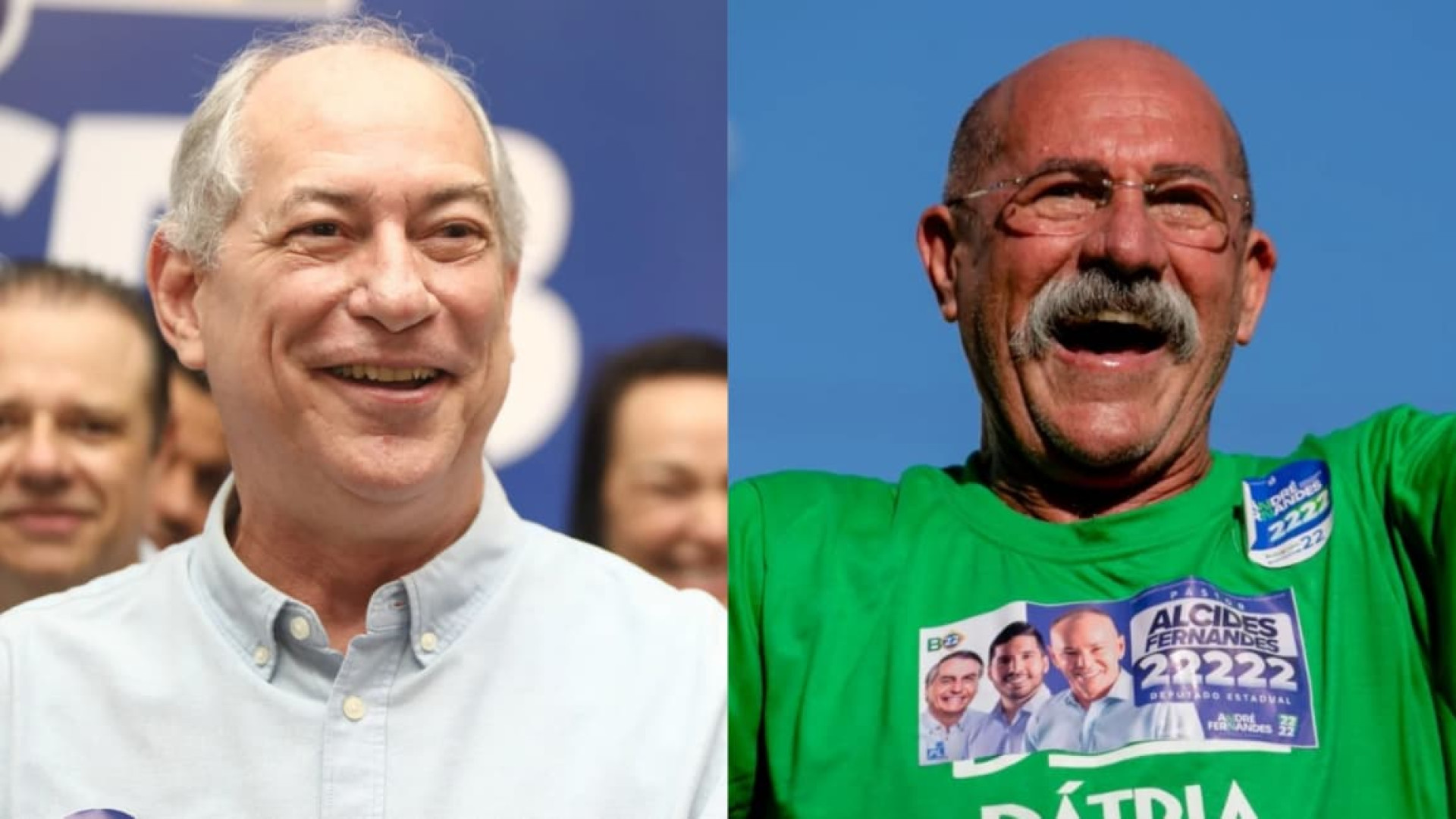 Ciro Gomes (PSDB) e Inspetor Alberto (PL) (Foto: Fábio Lima/O POVO / Aurélio Alves/O POVO)