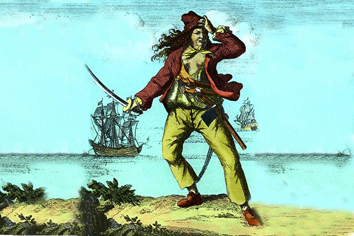 MARY READ - Ativa no Caribe no início do século 18,  ganhou notoriedade por sua aliança com Anne Bonny e por viver uma vida de pirataria desafiadora. Ela morreu em 1721, aos 33 anos.