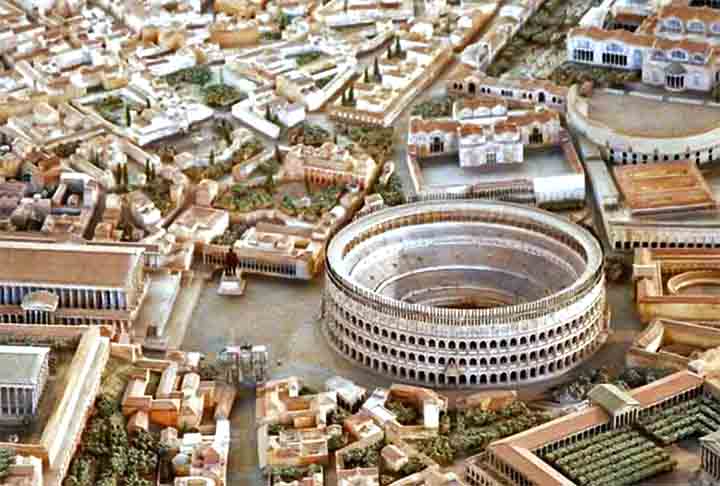 O trabalho foi encomendado por Benito Mussolini em 1933, antes da eclosão da Segunda Guerra Mundial, e levou 36 anos para ficar pronto. O ditador e líder fascista fez a encomenda para homenagear Augusto, o fundador do Império Romano. 
