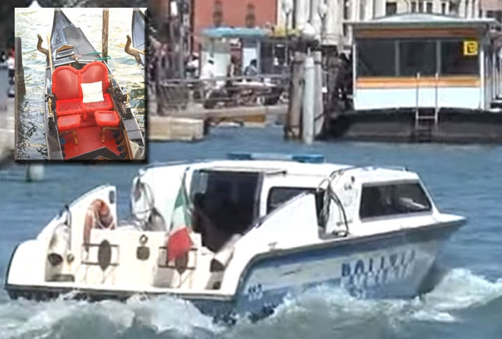 Os incidentes na Itália não param por aí. Dois turistas franceses foram presos, acusados de roubar uma gôndola e jogar suas decorações em um canal na cidade de Veneza.