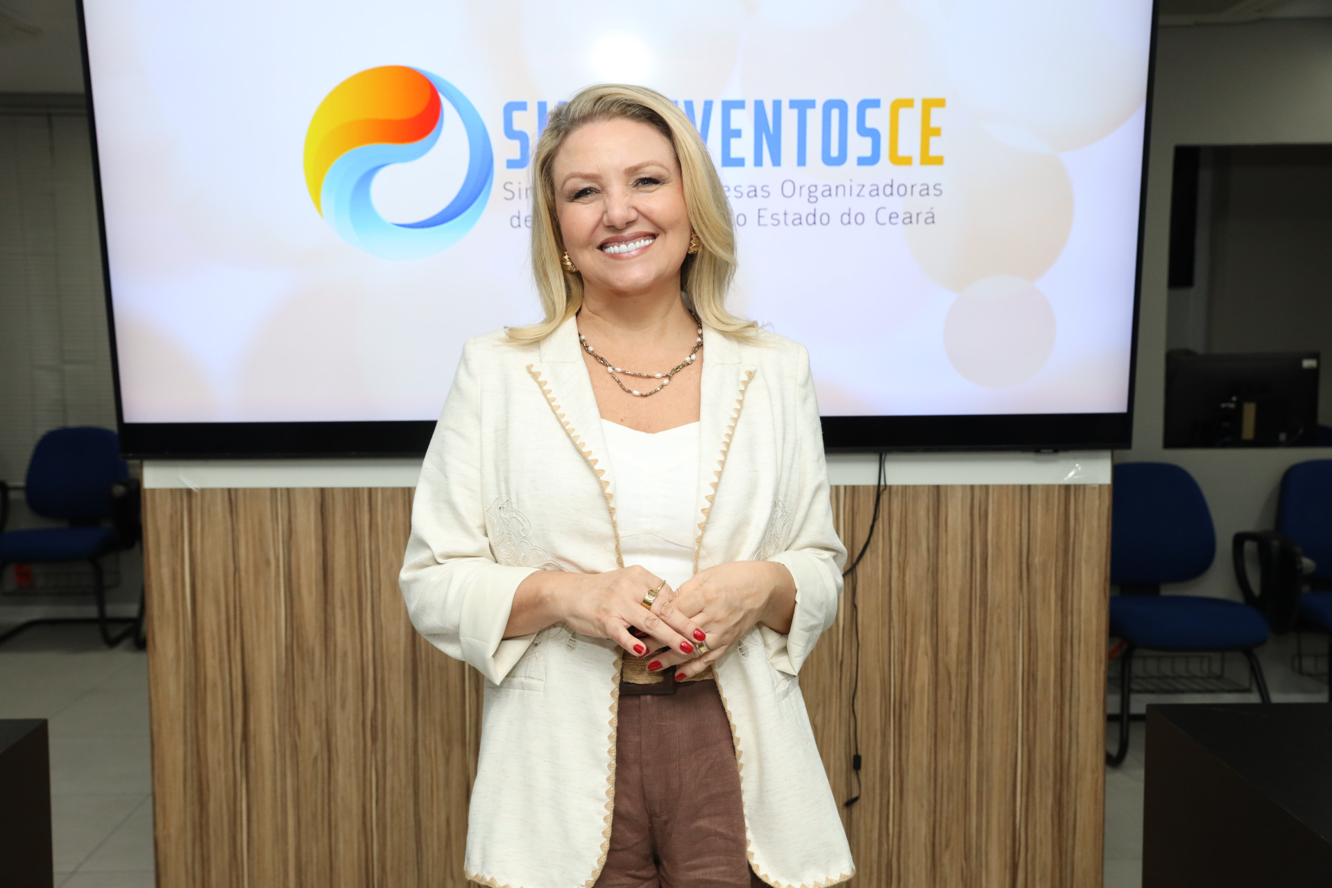 ￼STELLA Pavan, presidente do Sindieventos CE que foi reeleita para o quadriênio 2026-2030 (Foto: Rogério Felipe / Divulgação)