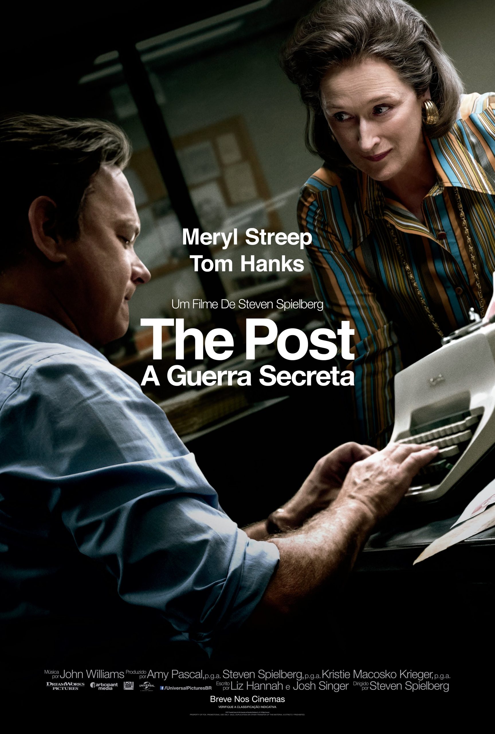 The Post: A Guerra Secreta, de 2017, foi indicado ao Oscar de Melhor Filme. O filme acompanha a batalha do jornal The Washington Post para publicar os Pentagon Papers, documentos secretos sobre a Guerra do Vietnã, destacando os desafios enfrentados pela editora Katharine Graham e pelo editor Ben Bradlee para revelar a verdade ao público.
