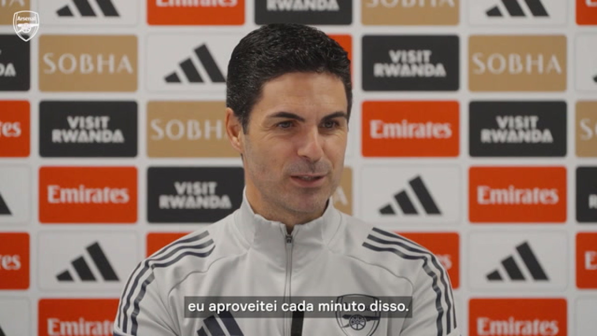 Arteta celebra seis anos no comando do Arsenal: 'Jornada incrível'