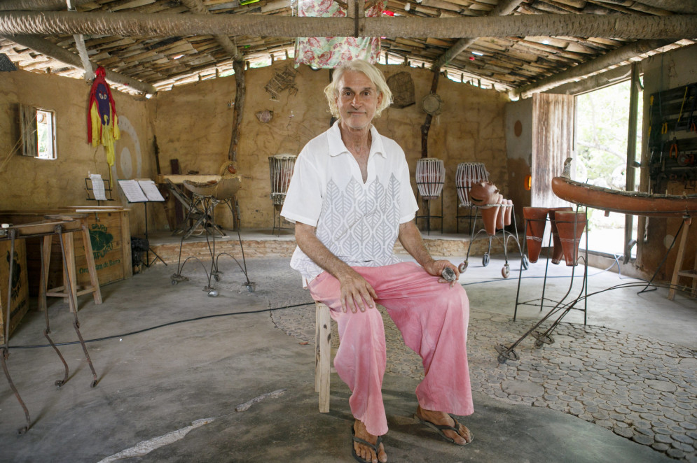 T&eacute;rcio Araripe, criador do Grupo Uiarapur&uacute;, no Museu