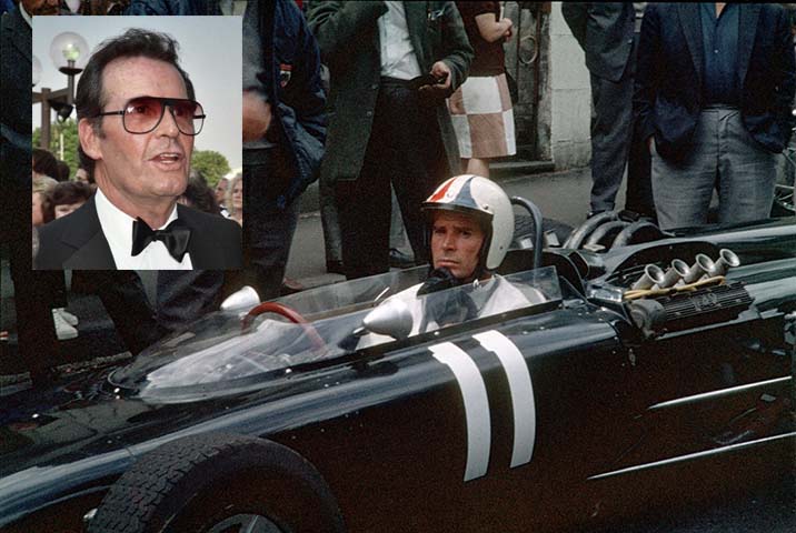 James Garner - O ator americano (1928-2014) teve mais de 50 anos de carreira no cinema. Amava corridas e, por não ser muito habilidoso, dedicou-se a comandar uma equipe. Foi dono da American International Racers. Participou de algumas provas e pilotou o Pace Car na Indy 500. 