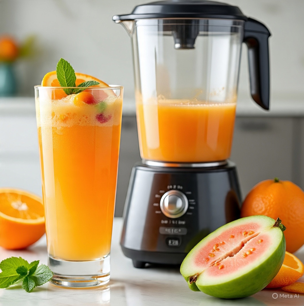 Suco de goiaba com laranja e hortelã
Bata no liquidificador a polpa da goiaba com o suco de laranja natural e folhas frescas de hortelã. Coe se desejar e sirva gelado para um sabor cítrico e aromático.